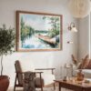 03 - Boundary Waters Watercolor - Horizontal Art - Digital Download - Boho Living Room 2.jpg