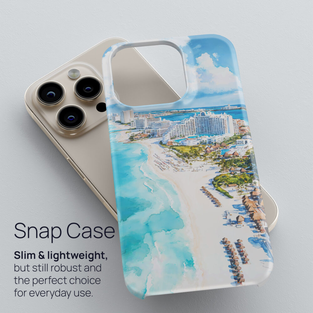 03 - Cancun Mexico Watercolor Art Phone Case - Snap Case.jpg 03 - Cancun Mexico Watercolor Art Phone Case - Snap Case.jpg