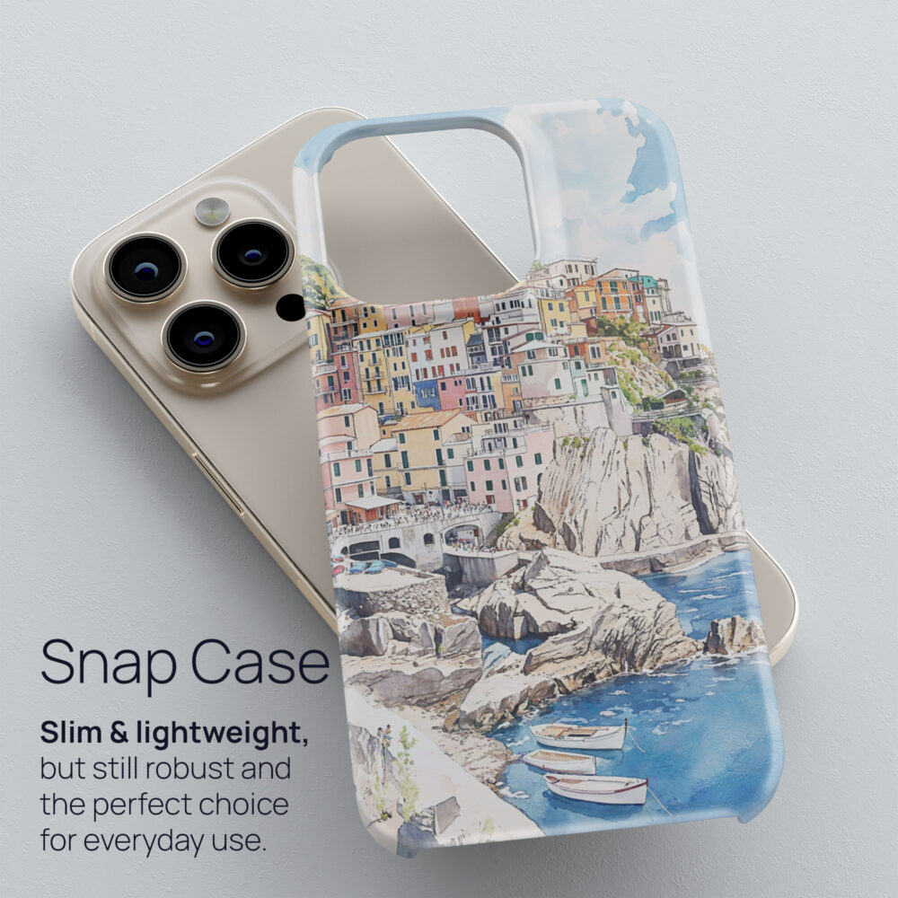 03 - Cinque Terre Watercolor Art Phone Case - Snap Case.jpg 03 - Cinque Terre Watercolor Art Phone Case - Snap Case.jpg