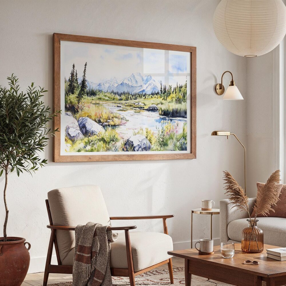 03 - Denali National Park Watercolor - Horizontal Art - Digital Download - Boho Living Room 2.jpg 03 - Denali National Park Watercolor - Horizontal Art - Digital Download - Boho Living Room 2.jpg