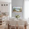 03 - Framed Adirondack Mountains Watercolor - Horizontal Canvas Print - Coastal Kitchen.jpg