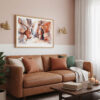 03 - Framed Antelope Canyon National Park Watercolor - Horizontal Art Print hanging in Boho Living Room.jpg