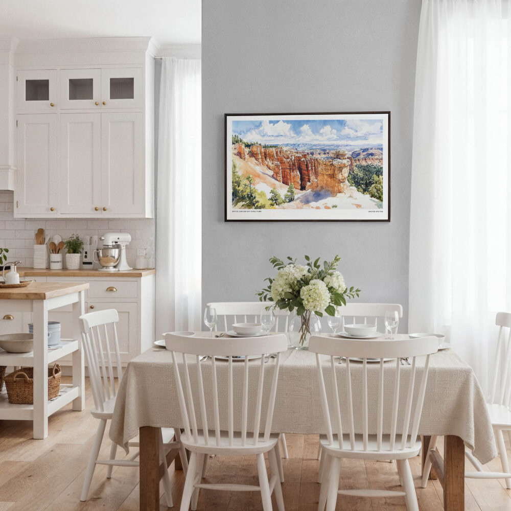 03 - Framed Bryce Canyon National Park Watercolor - Horizontal Canvas Print - Coastal Kitchen.jpg 03 - Framed Bryce Canyon National Park Watercolor - Horizontal Canvas Print - Coastal Kitchen.jpg