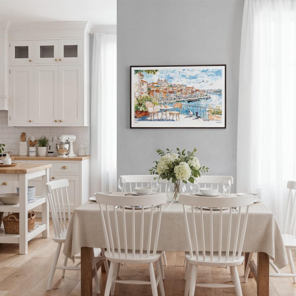 03 - Framed Coffee in Porto Portugal Watercolor Art - Horizontal Canvas Print - Coastal Kitchen.jpg 03 - Framed Coffee in Porto Portugal Watercolor Art - Horizontal Canvas Print - Coastal Kitchen.jpg