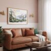 03 - Framed El Capitan Watercolor - Horizontal Art Print hanging in Boho Living Room.jpg
