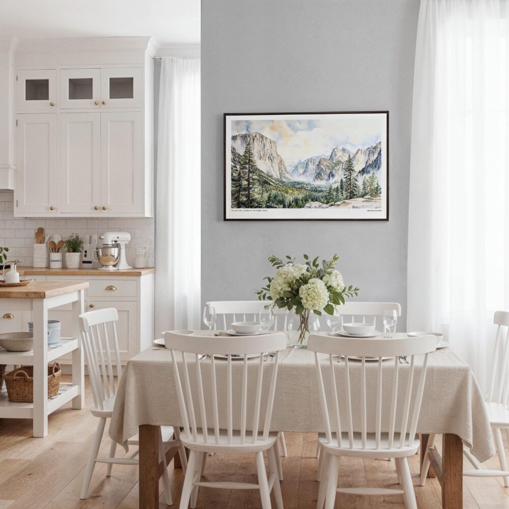 03 - Framed El Capitan Watercolor - Horizontal Canvas Print - Coastal Kitchen.jpg 03 - Framed El Capitan Watercolor - Horizontal Canvas Print - Coastal Kitchen.jpg