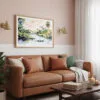 03 - Framed Everglades National Park Watercolor - Horizontal Art Print hanging in Boho Living Room.jpg