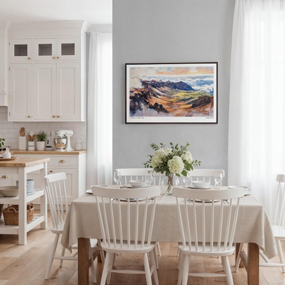 03 - Framed Haleakala National Park Watercolor - Horizontal Canvas Print - Coastal Kitchen.jpg 03 - Framed Haleakala National Park Watercolor - Horizontal Canvas Print - Coastal Kitchen.jpg