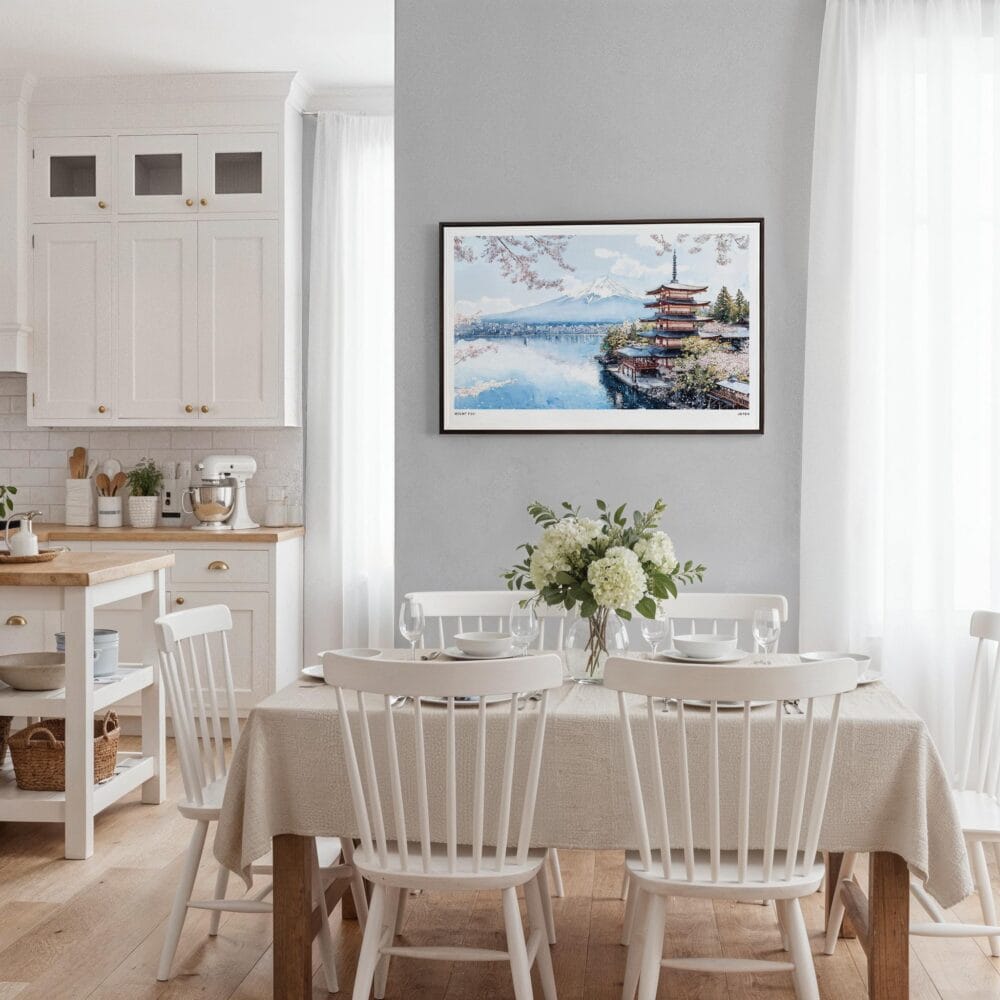 03 - Framed Japan Mount Fuji Watercolor Art - Horizontal Canvas Print - Coastal Kitchen.jpg 03 - Framed Japan Mount Fuji Watercolor Art - Horizontal Canvas Print - Coastal Kitchen.jpg