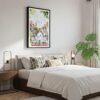 03 - Framed Morning Coffee in Amsterdam Watercolor Canvas Print - Bedroom - Vertical.jpg