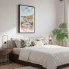 03 - Framed Morning Coffee in Porto Watercolor Canvas Print - Bedroom - Vertical.jpg