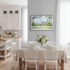 03 - Framed Picnic in Central Park New York Watercolor Art - Horizontal Canvas Print - Coastal Kitchen.jpg