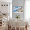 03 - Framed Positano Italy Watercolor Art - Horizontal Canvas Print - Coastal Kitchen.jpg