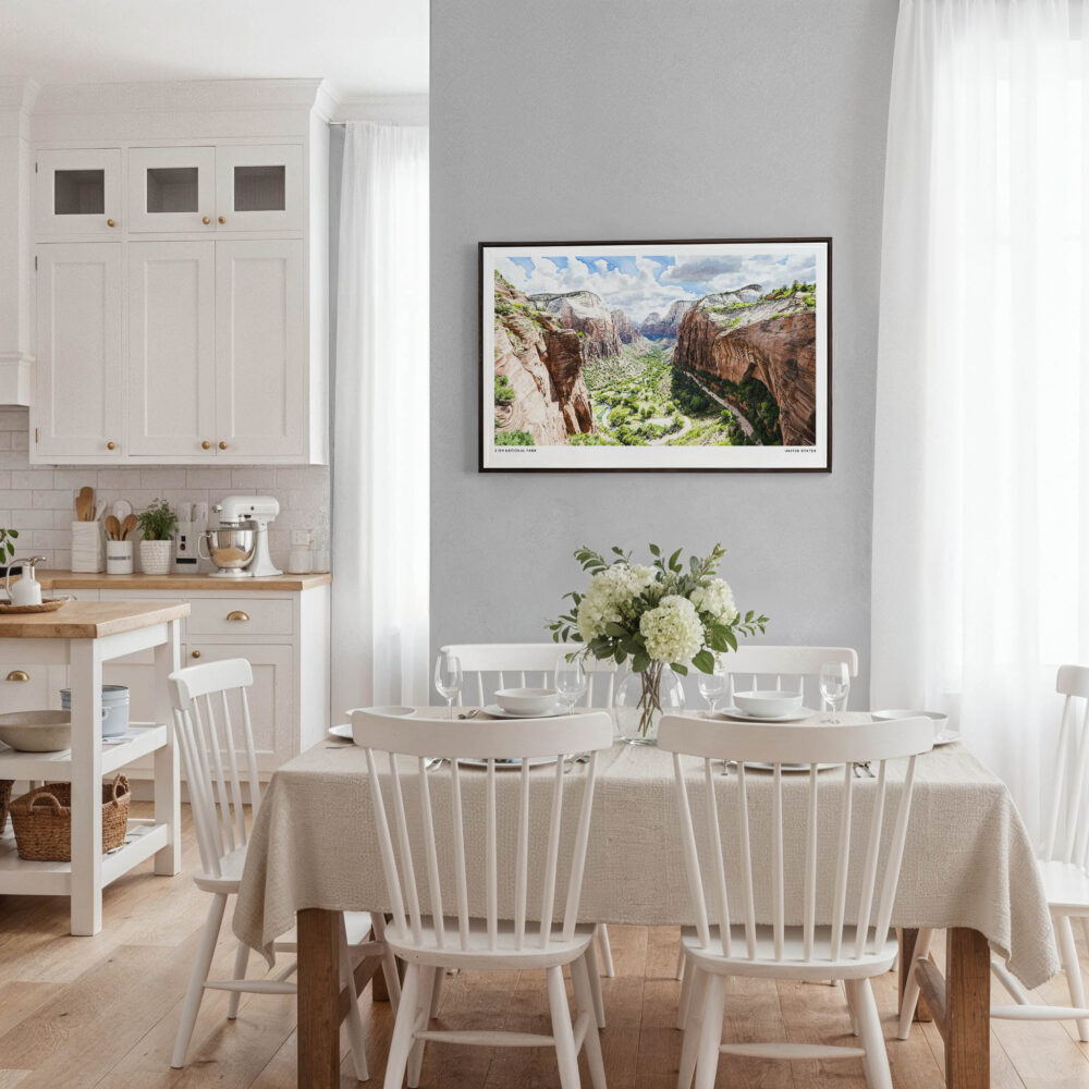 03 - Framed Zion National Park Watercolor - Horizontal Canvas Print - Coastal Kitchen.jpg 03 - Framed Zion National Park Watercolor - Horizontal Canvas Print - Coastal Kitchen.jpg