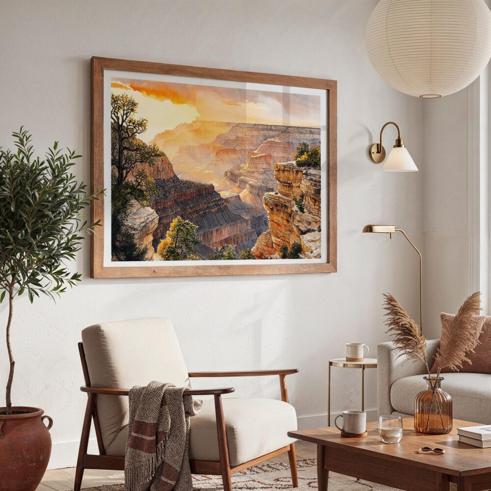 03 - Grand Canyon National Park Watercolor - Horizontal Art - Digital Download - Boho Living Room 2.jpg 03 - Grand Canyon National Park Watercolor - Horizontal Art - Digital Download - Boho Living Room 2.jpg
