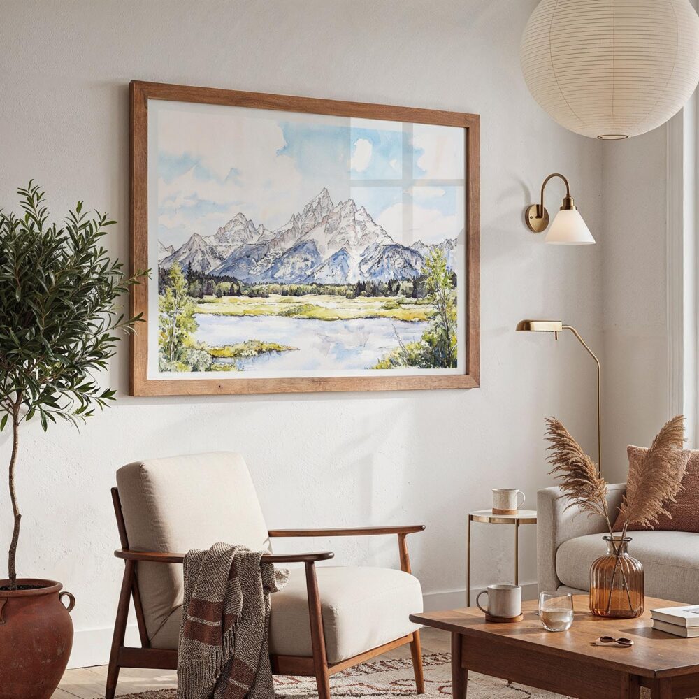 03 - Grand Teton National Park Watercolor - Horizontal Art - Digital Download - Boho Living Room 2.jpg 03 - Grand Teton National Park Watercolor - Horizontal Art - Digital Download - Boho Living Room 2.jpg