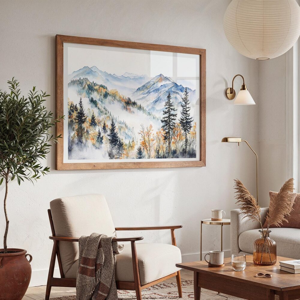 03 - Great Smoky Mountains National Park Watercolor - Horizontal Art - Digital Download - Boho Living Room 2.jpg 03 - Great Smoky Mountains National Park Watercolor - Horizontal Art - Digital Download - Boho Living Room 2.jpg