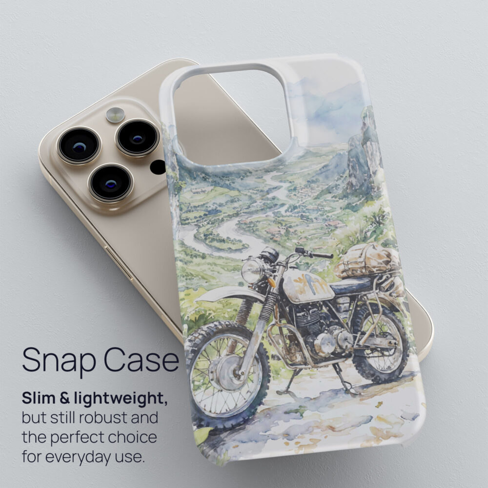 03 - Ha Giang Loop Motorbike Watercolor Art Phone Case - Snap Case.jpg 03 - Ha Giang Loop Motorbike Watercolor Art Phone Case - Snap Case.jpg