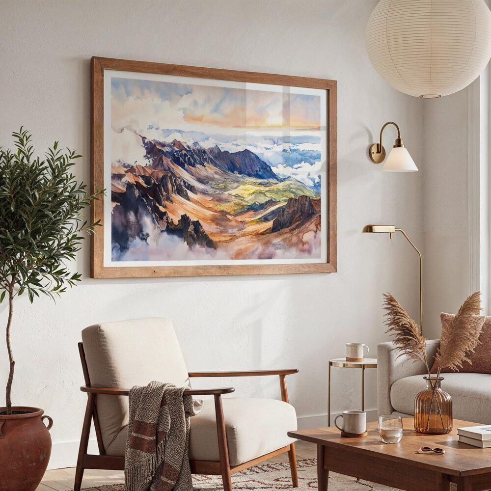 03 - Haleakala National Park Watercolor - Horizontal Art - Digital Download - Boho Living Room 2.jpg 03 - Haleakala National Park Watercolor - Horizontal Art - Digital Download - Boho Living Room 2.jpg