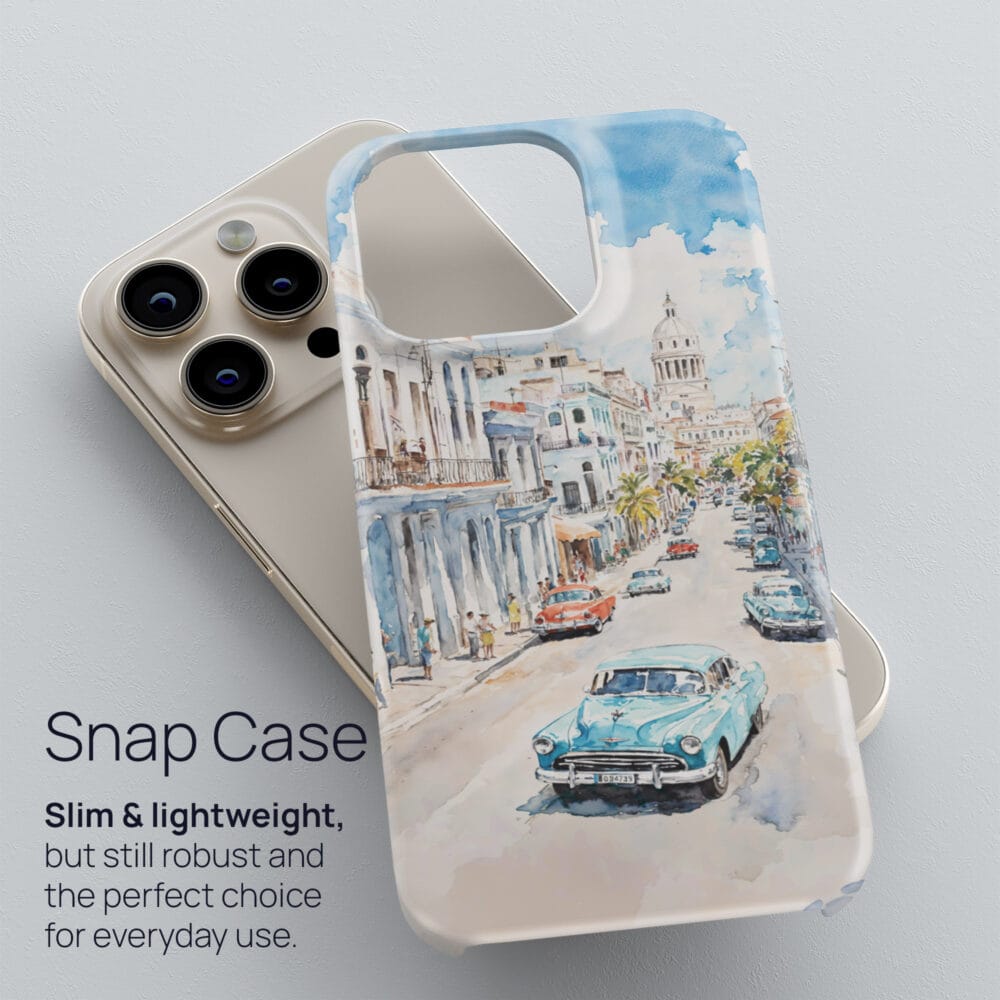 03 - Havana Cuba Watercolor Art Phone Case - Snap Case.jpg 03 - Havana Cuba Watercolor Art Phone Case - Snap Case.jpg
