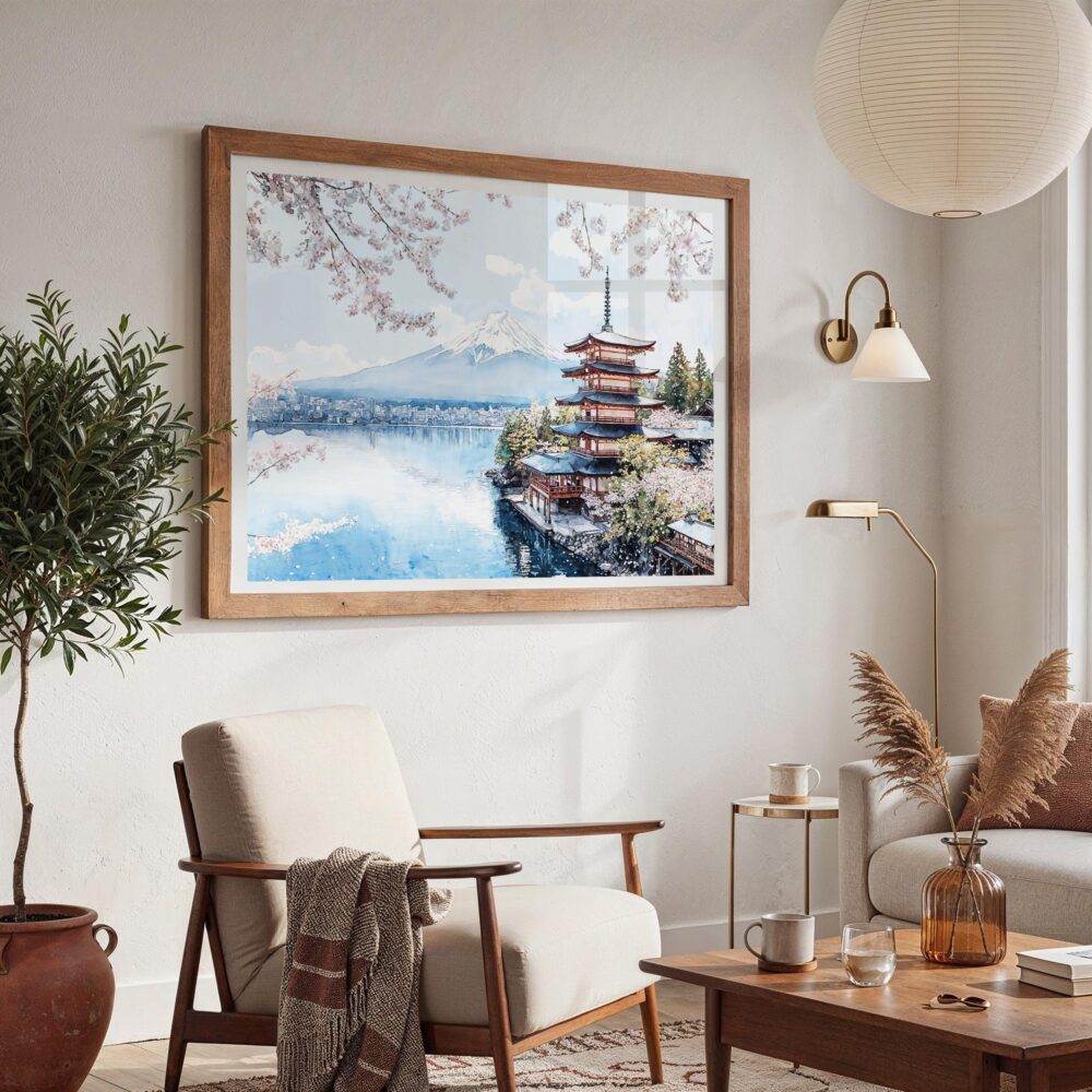 03 - Japan Mount Fuji Watercolor Art - Horizontal Art - Digital Download - Boho Living Room 2.jpg 03 - Japan Mount Fuji Watercolor Art - Horizontal Art - Digital Download - Boho Living Room 2.jpg