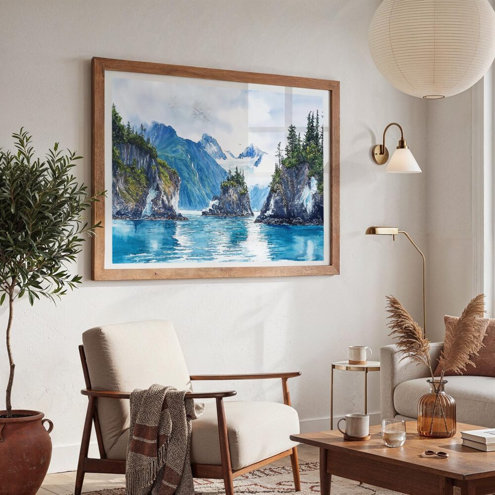 03 - Kenai Fjords National Park Watercolor - Horizontal Art - Digital Download - Boho Living Room 2.jpg 03 - Kenai Fjords National Park Watercolor - Horizontal Art - Digital Download - Boho Living Room 2.jpg