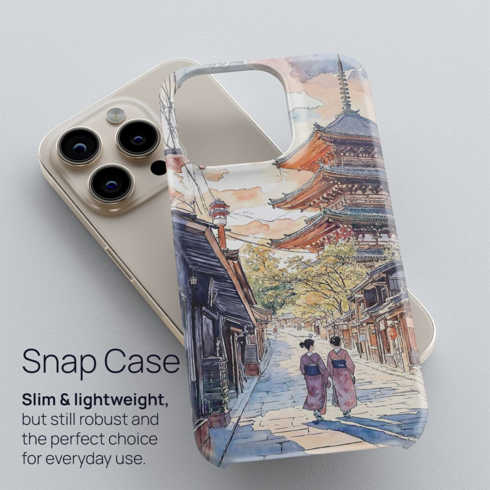 03 - Kyoto Hokan-ji Temple - Watercolor Art Phone Case - Snap Case.jpg 03 - Kyoto Hokan-ji Temple - Watercolor Art Phone Case - Snap Case.jpg