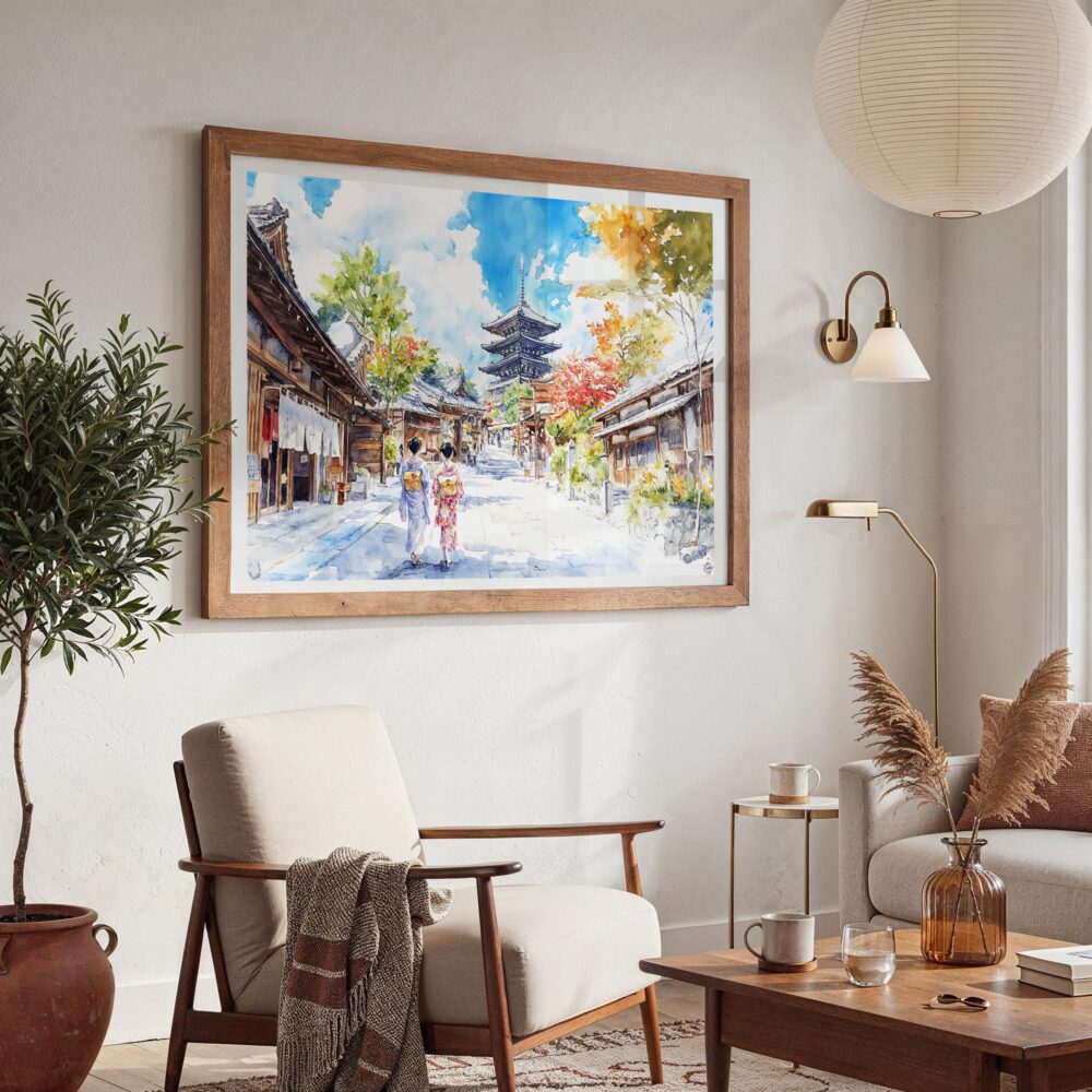03 - Kyoto Japan Watercolor Art - Horizontal Art - Digital Download - Boho Living Room 2.jpg 03 - Kyoto Japan Watercolor Art - Horizontal Art - Digital Download - Boho Living Room 2.jpg