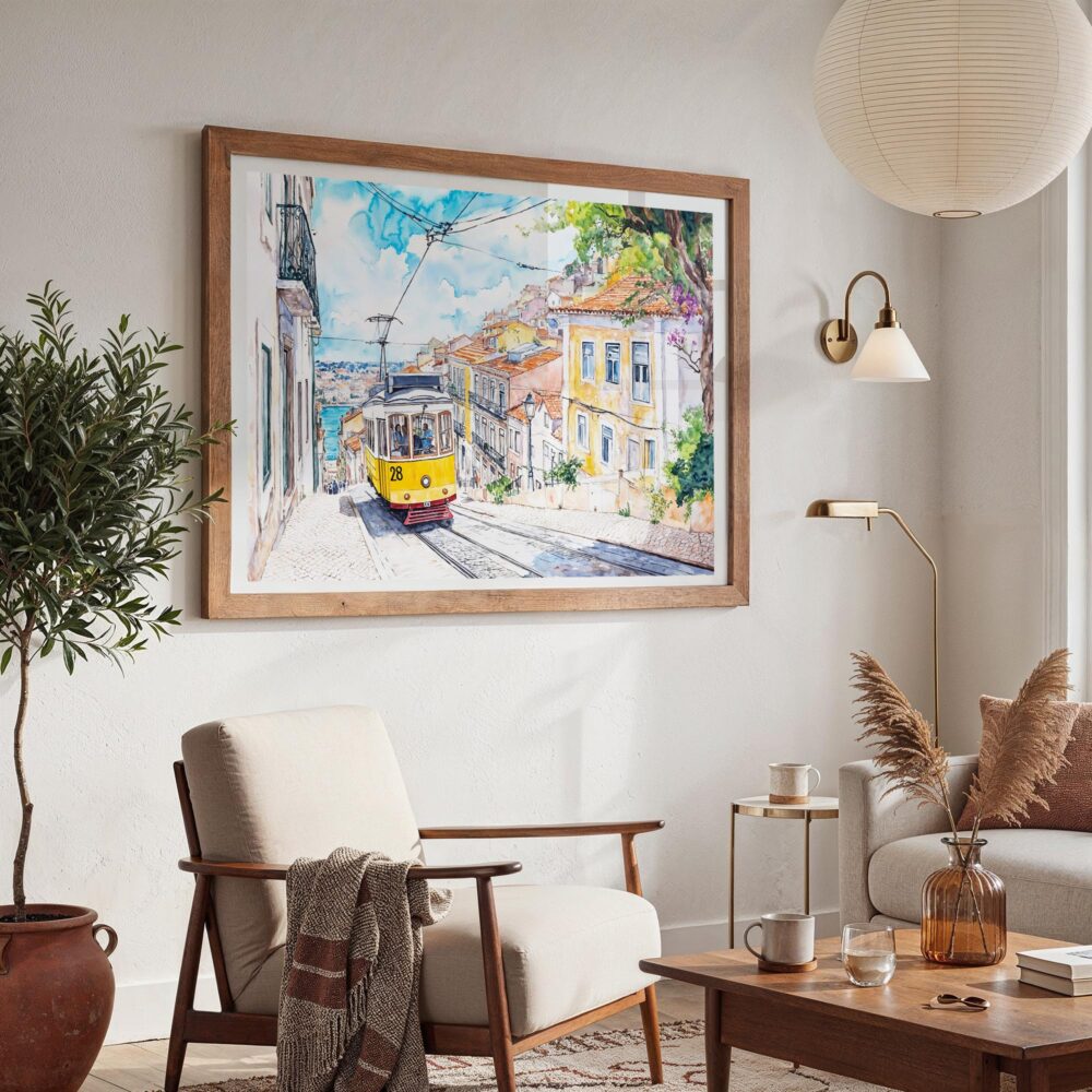 03 - Lisbon Watercolor Art - Horizontal Art - Digital Download - Boho Living Room 2.jpg 03 - Lisbon Watercolor Art - Horizontal Art - Digital Download - Boho Living Room 2.jpg