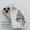 03 - London Big Ben Clock Tower Pencil Drawing Phone Case - Snap Case.jpg