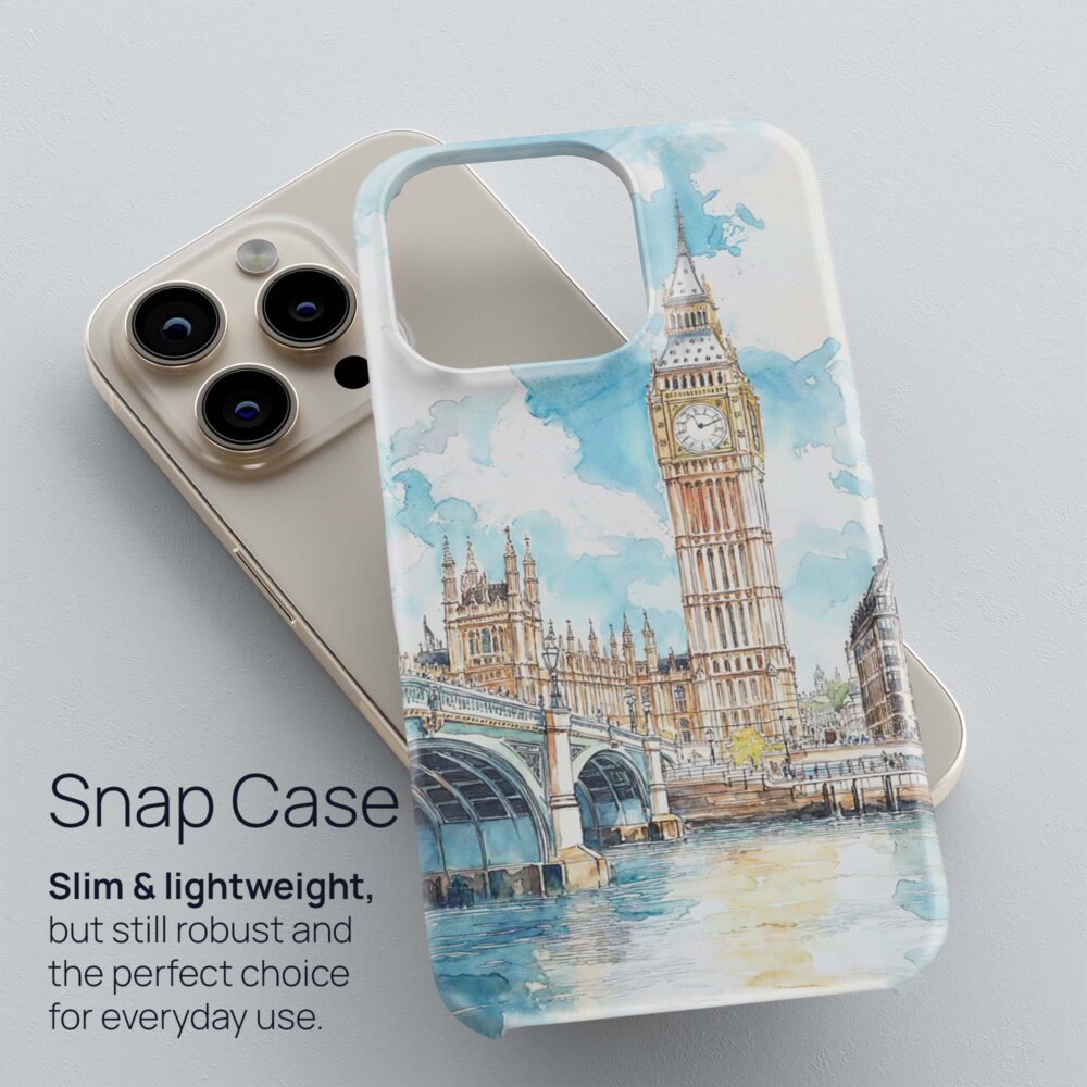 03 - London Big Ben - Watercolor Art Phone Case - Snap Case.jpg 03 - London Big Ben - Watercolor Art Phone Case - Snap Case.jpg