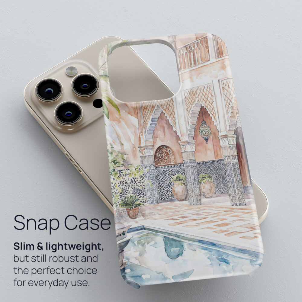 03 - Marrakesh Morroco Backyard Watercolor Phone Case - Snap Case.jpg 03 - Marrakesh Morroco Backyard Watercolor Phone Case - Snap Case.jpg