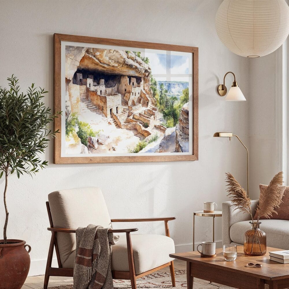 03 - Mesa Verde National Park Watercolor - Horizontal Art - Digital Download - Boho Living Room 2.jpg 03 - Mesa Verde National Park Watercolor - Horizontal Art - Digital Download - Boho Living Room 2.jpg