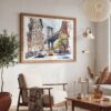 03 - NYC Manhattan Bridge Watercolor Art - Horizontal Art - Digital Download - Boho Living Room 2.jpg