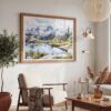 03 - North Cascades National Park Watercolor - Horizontal Art - Digital Download - Boho Living Room 2.jpg