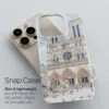 03 - Notre Dame Watercolor Art Phone Case - Snap Case.jpg