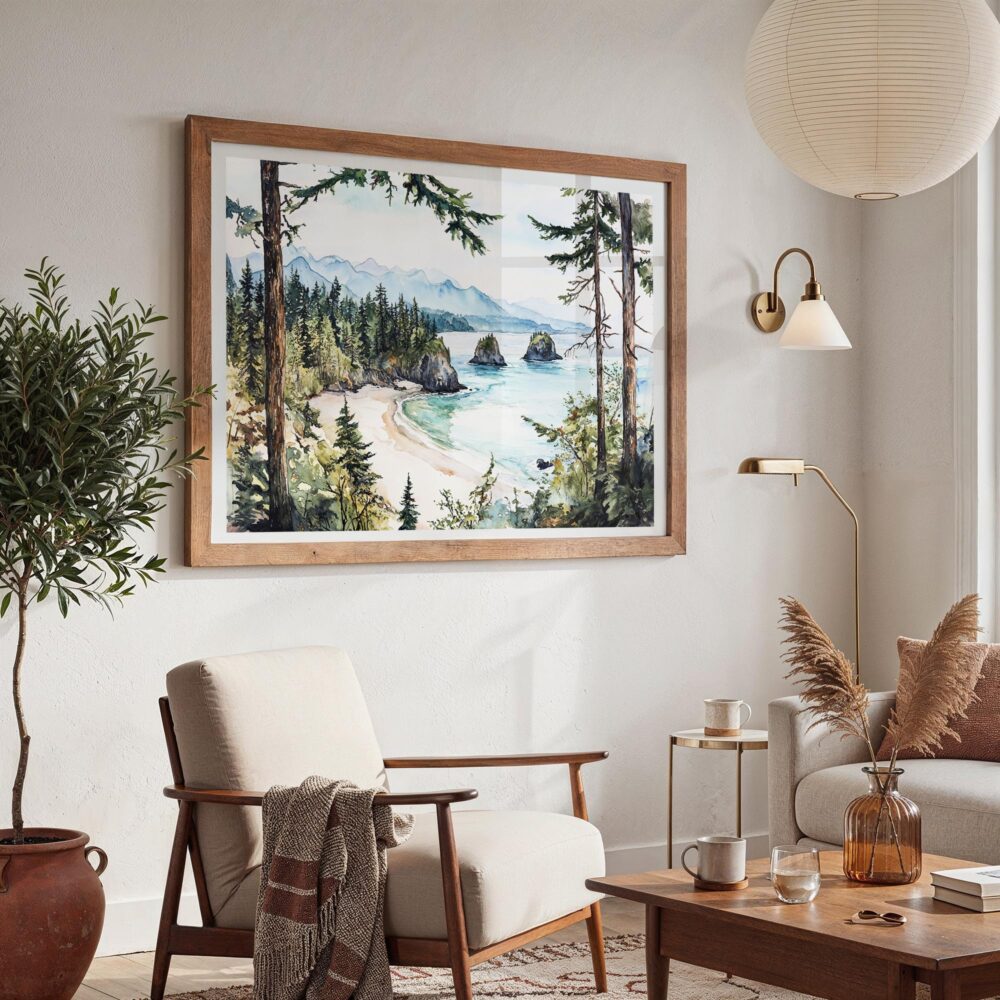 03 - Olympic National Park Watercolor - Horizontal Art - Digital Download - Boho Living Room 2.jpg 03 - Olympic National Park Watercolor - Horizontal Art - Digital Download - Boho Living Room 2.jpg