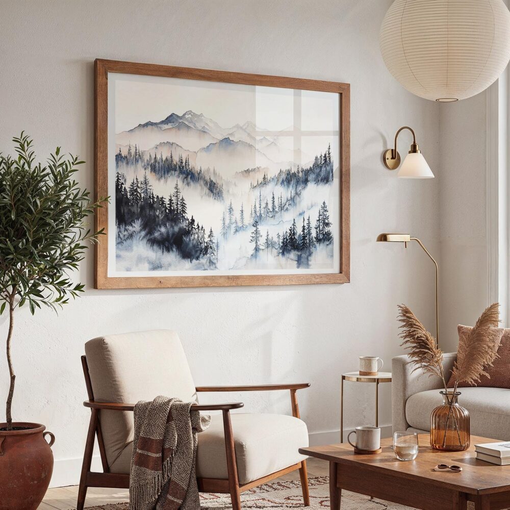 03 - Pacific Northwest Watercolor - Horizontal Art - Digital Download - Boho Living Room 2.jpg 03 - Pacific Northwest Watercolor - Horizontal Art - Digital Download - Boho Living Room 2.jpg