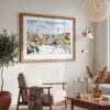 03 - Park Guell Spain Watercolor Art - Horizontal Art - Digital Download - Boho Living Room 2.jpg