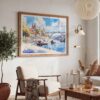 03 - Porto Portugal Watercolor Art - Horizontal Art - Digital Download - Boho Living Room 2.jpg