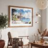 03 - San Francisco Golden Gate Bridge Watercolor Art - Horizontal Art - Digital Download - Boho Living Room 2.jpg