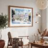 03 - San Francisco Painted Ladies Watercolor Art - Horizontal Art - Digital Download - Boho Living Room 2.jpg