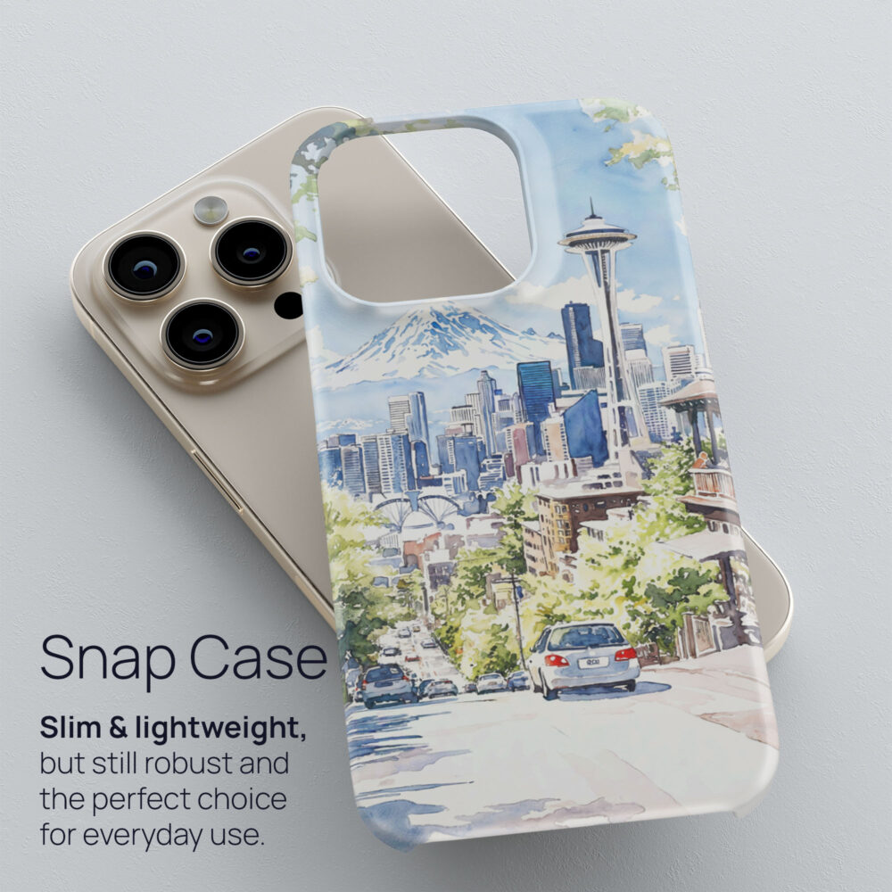03 - Seattle Skyline - Watercolor Art Phone Case - Snap Case.jpg 03 - Seattle Skyline - Watercolor Art Phone Case - Snap Case.jpg
