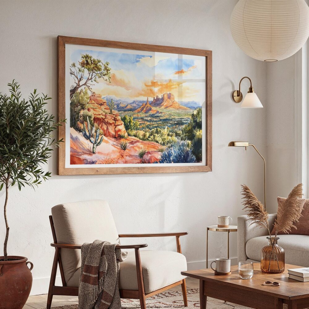 03 - Sedona AZ Watercolor - Horizontal Art - Digital Download - Boho Living Room 2.jpg 03 - Sedona AZ Watercolor - Horizontal Art - Digital Download - Boho Living Room 2.jpg