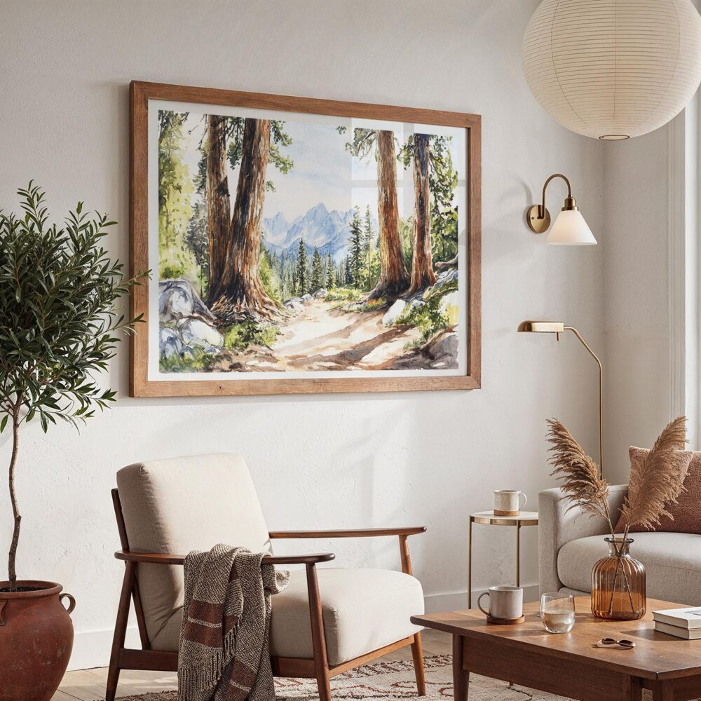 03 - Sequoia National Park Watercolor - Horizontal Art - Digital Download - Boho Living Room 2.jpg 03 - Sequoia National Park Watercolor - Horizontal Art - Digital Download - Boho Living Room 2.jpg