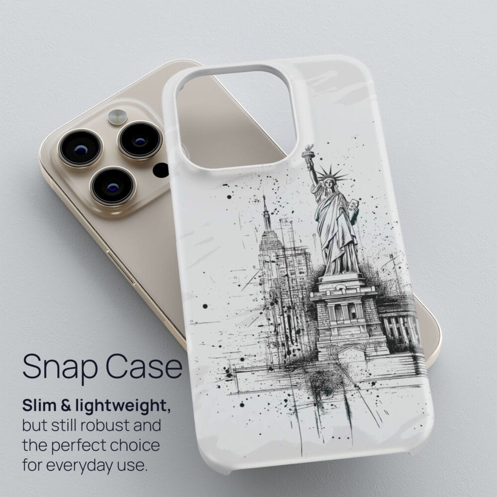 03 - Statue of liberty - Pencil Drawing Phone Case - Snap Case.jpg 03 - Statue of liberty - Pencil Drawing Phone Case - Snap Case.jpg