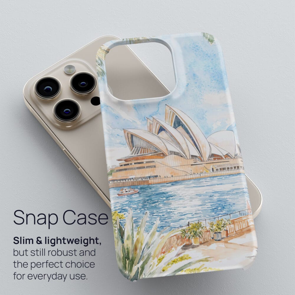 03 - Sydney Australia Watercolor Art Phone Case - Snap Case.jpg 03 - Sydney Australia Watercolor Art Phone Case - Snap Case.jpg