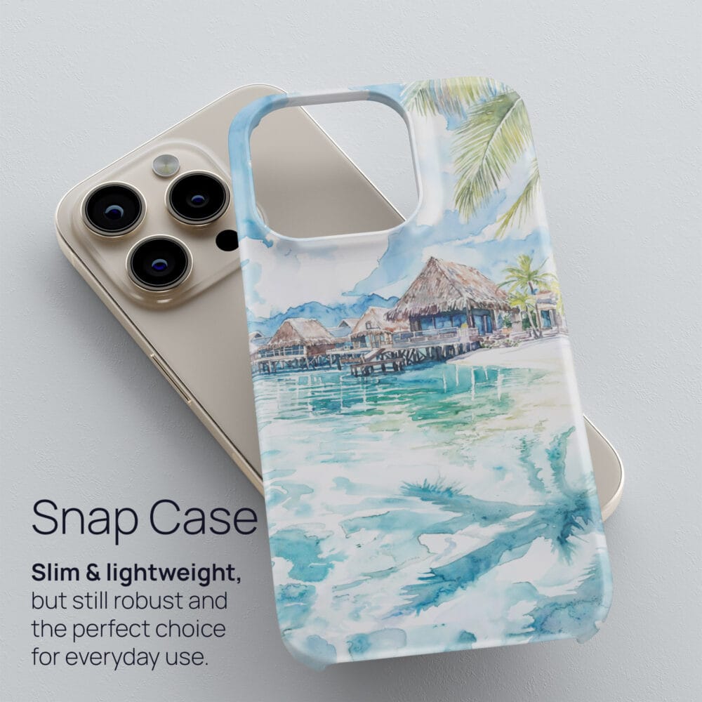 03 - Tahiti Watercolor Art Phone Case - Snap Case.jpg 03 - Tahiti Watercolor Art Phone Case - Snap Case.jpg