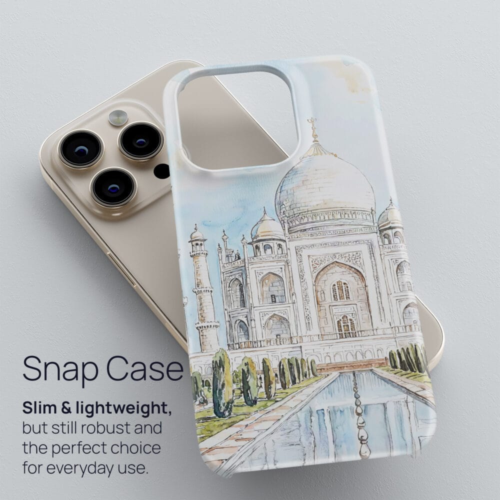 03 - Taj Mahal Watercolor Art Phone Case - Snap Case.jpg 03 - Taj Mahal Watercolor Art Phone Case - Snap Case.jpg