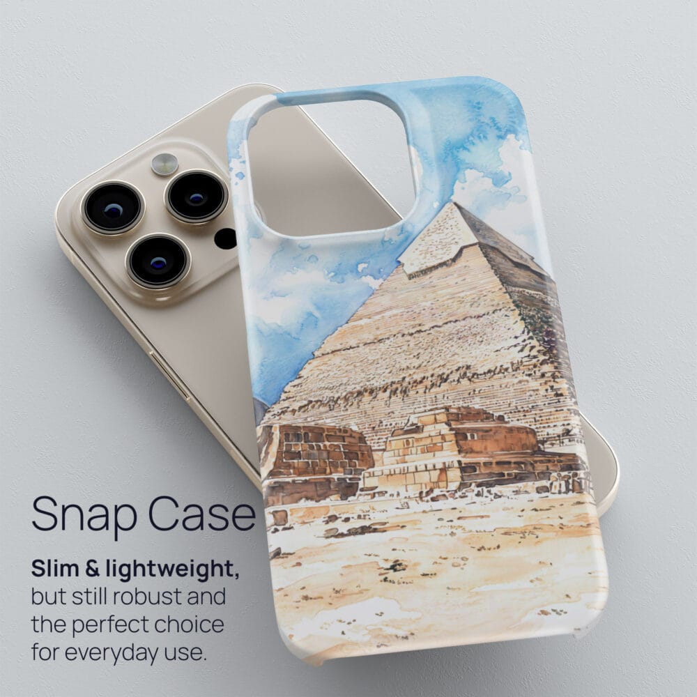 03 - The Pyramids of Giza Watercolor Art Phone Case - Snap Case.jpg 03 - The Pyramids of Giza Watercolor Art Phone Case - Snap Case.jpg